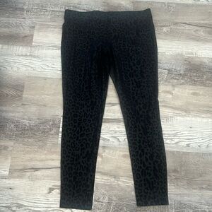 Express Black Leopard Print Leggings Size L